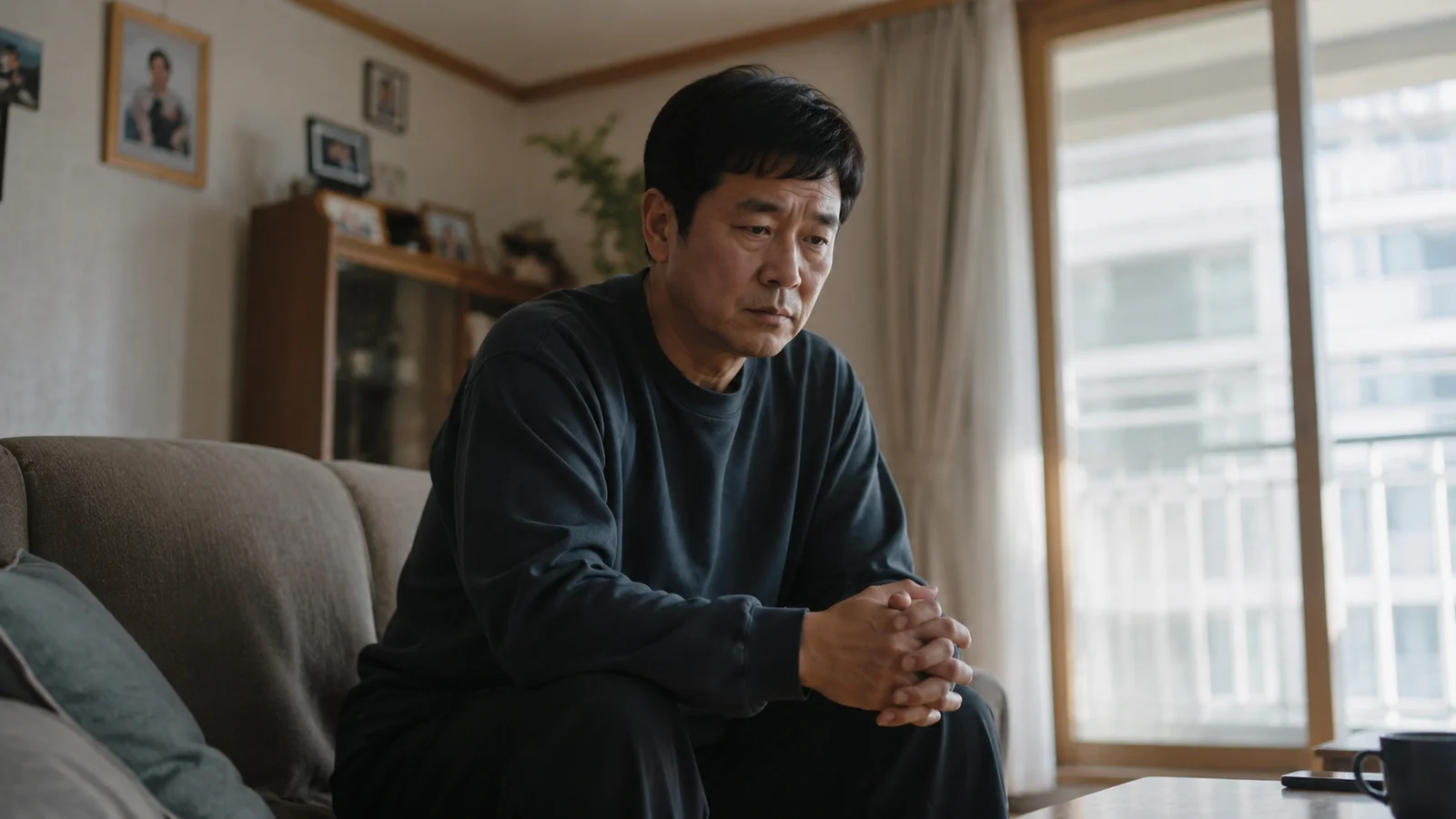 자녀를 걱정하며 곁을 지키는 부모