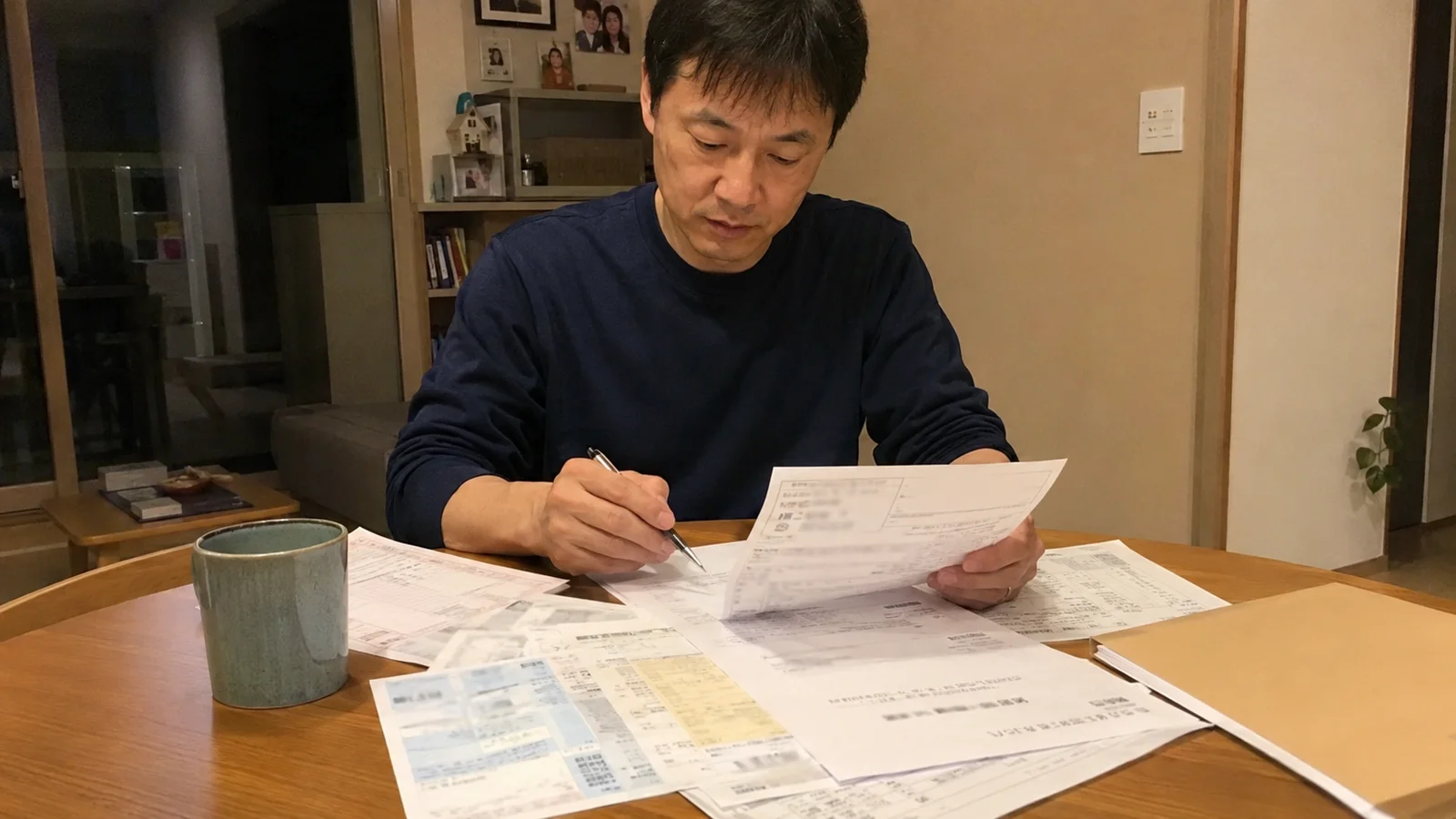 진술서와 진료 기록 등 서류를 정리하는 모습